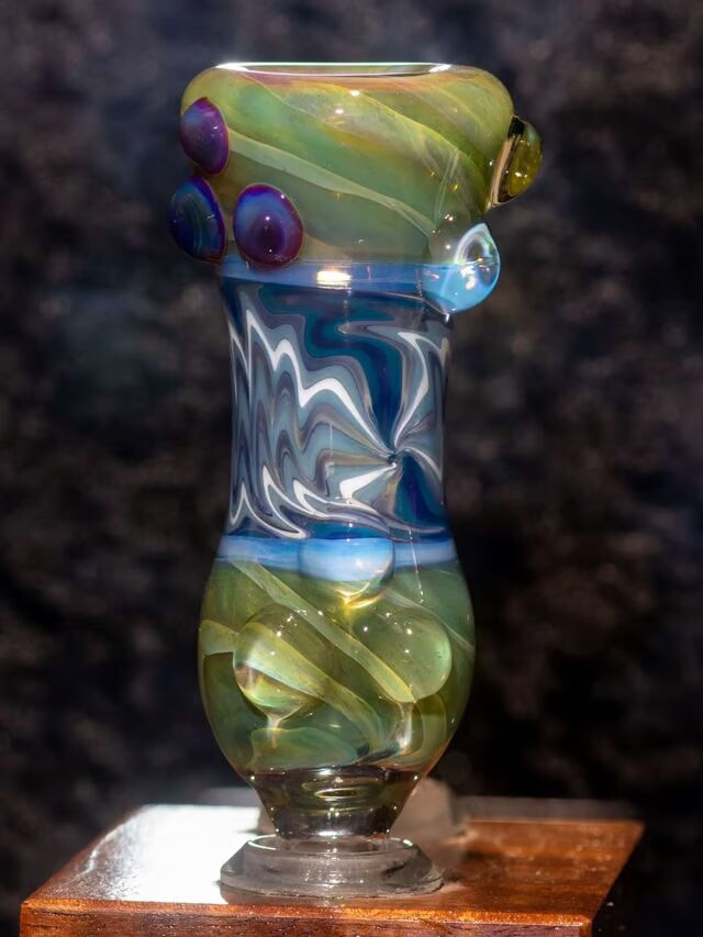 14mm Blue Wigwag Bong Slide
