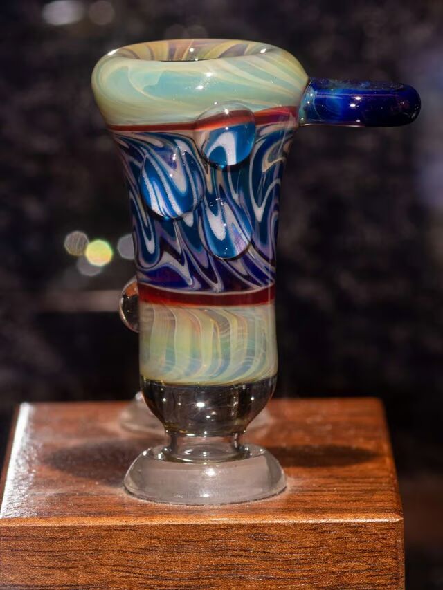 14mm Blue & Red Elvis Wigwag Bong slide