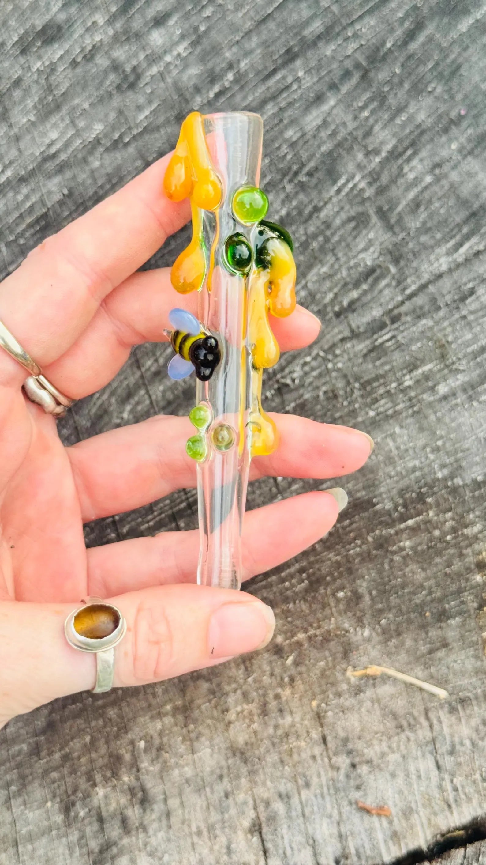 Bee with Honey Drips Chillum