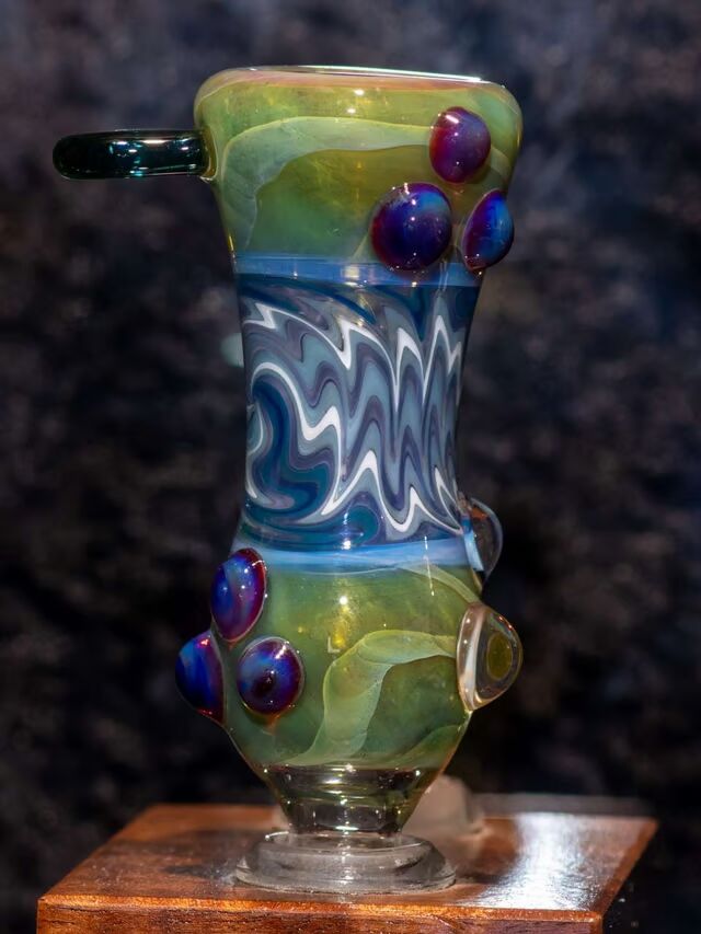14mm Blue Wigwag Bong Slide