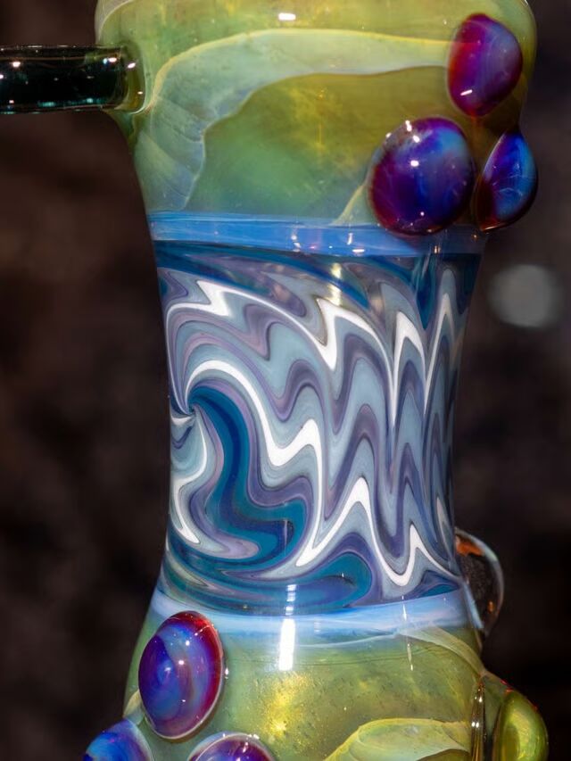 14mm Blue Wigwag Bong Slide