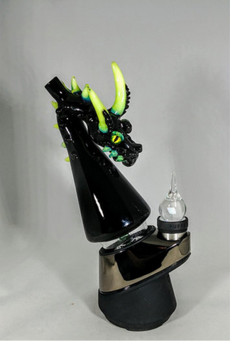 Black Dragon Puffco Attachment with LED