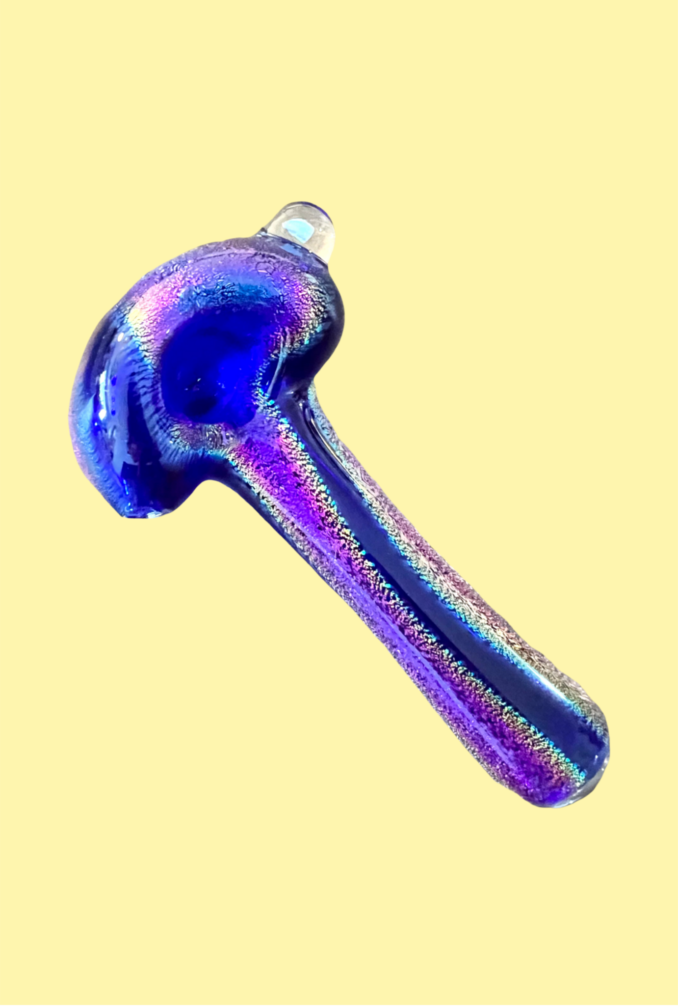 Blue & Purple Crushed Opal Dichro Hand Pipe