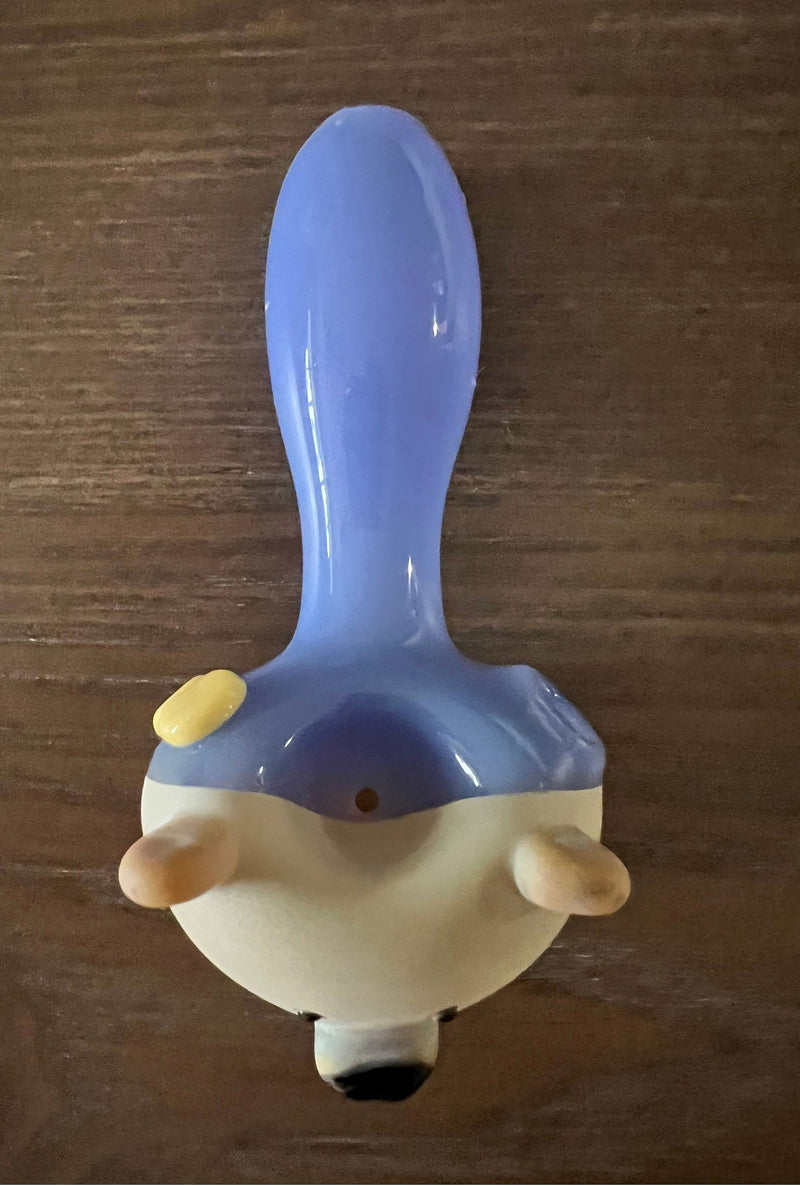 Bear with Pink Bow Tie Hand Pipe - GiggleGlass