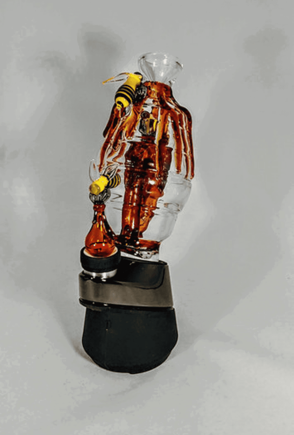 Beehive Drip With Beez Puffco Attachment with LED - GiggleGlass