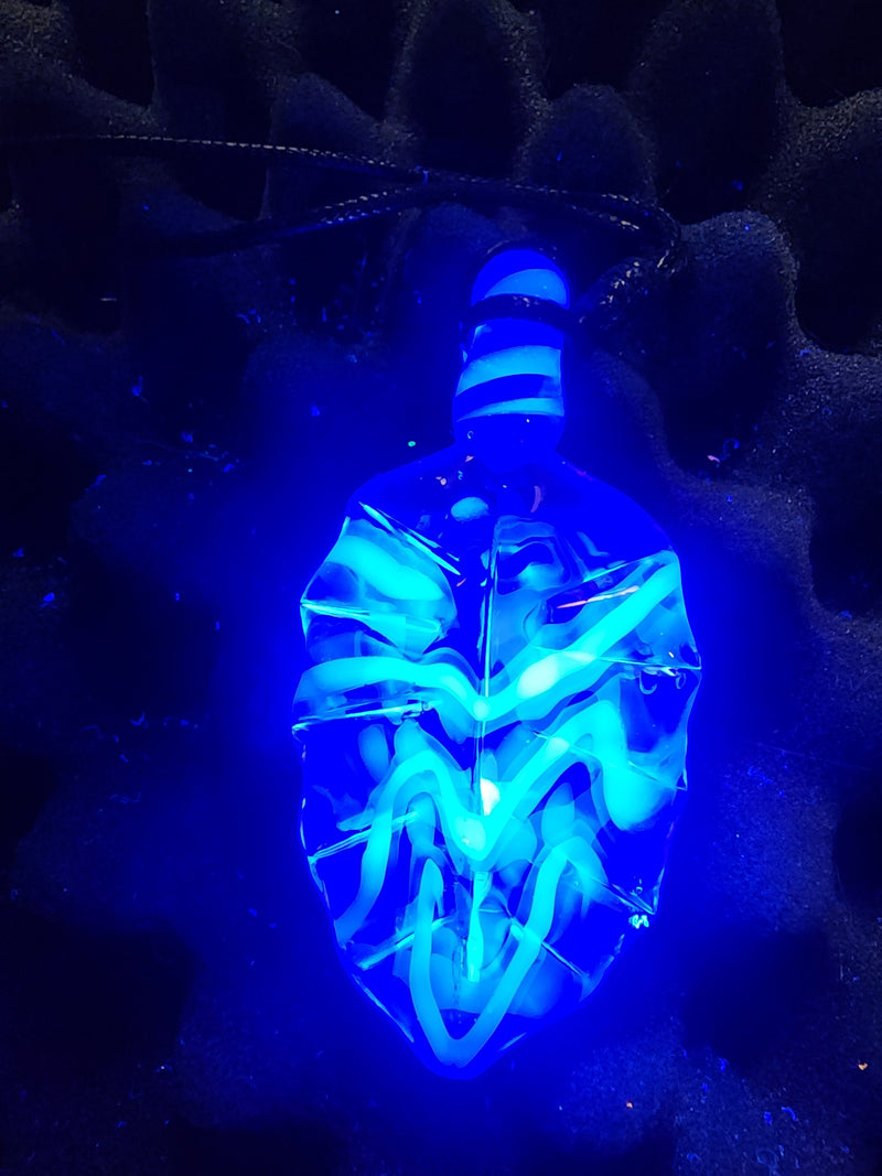 Cobalt Blue Leaf Pendant