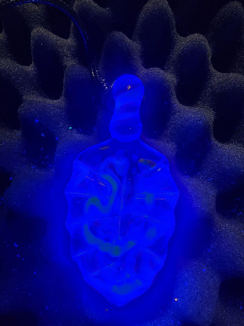 Cobalt Blue Leaf Pendant
