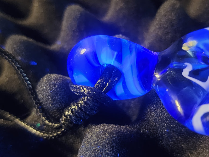 Cobalt Blue Leaf Pendant