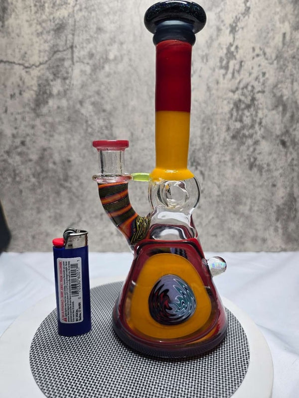 Colorful erlenmeyer Flask rig