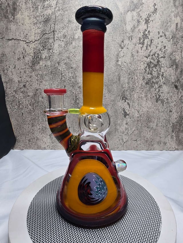 Colorful erlenmeyer Flask rig