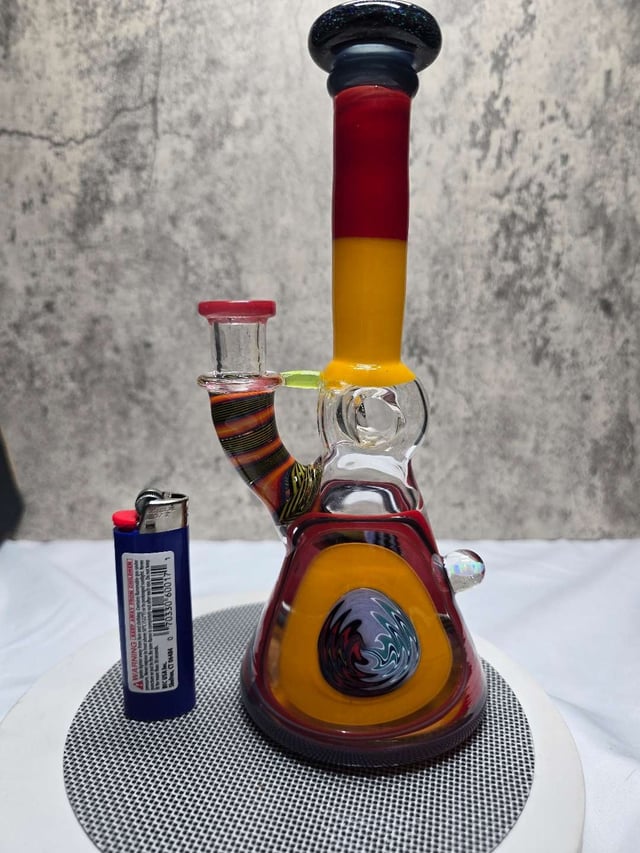 Colorful erlenmeyer Flask rig