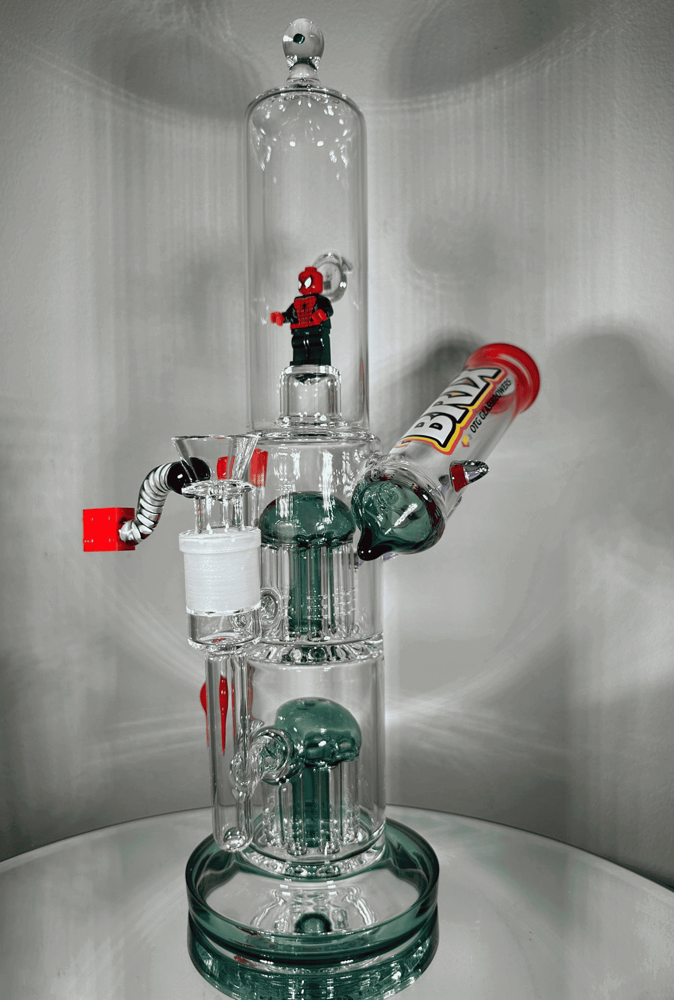 BRIX Double Tree Perc Bong/Dab Rig with LED - GiggleGlass