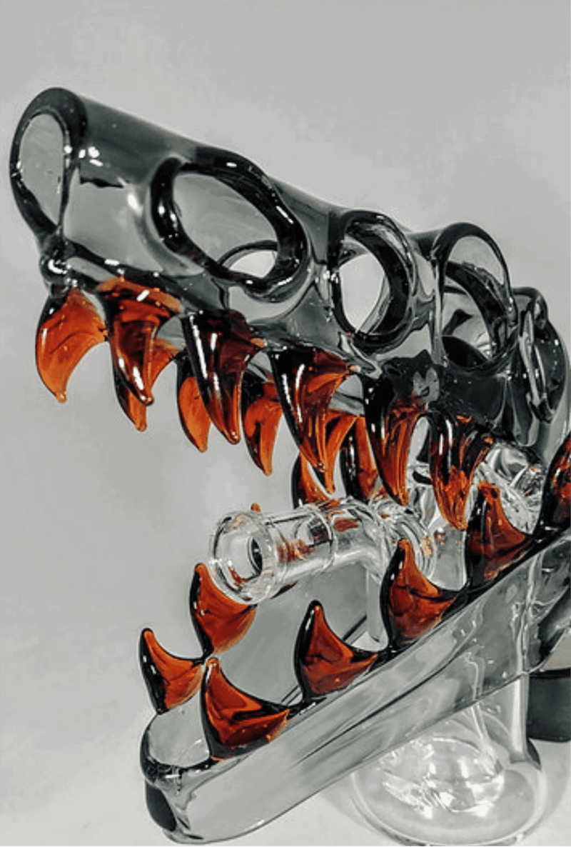 Dinosaur Skull Puffco Attachment - GiggleGlass