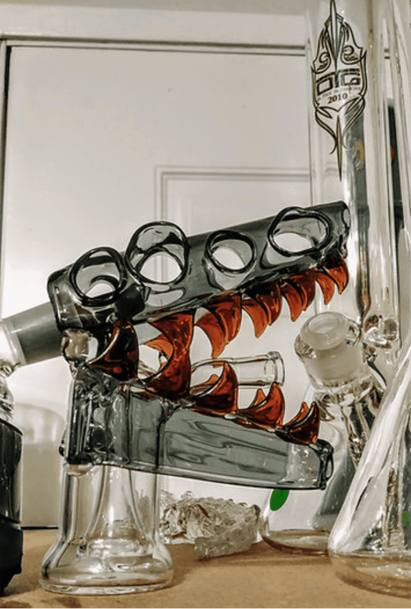 Dinosaur Skull Puffco Attachment - GiggleGlass