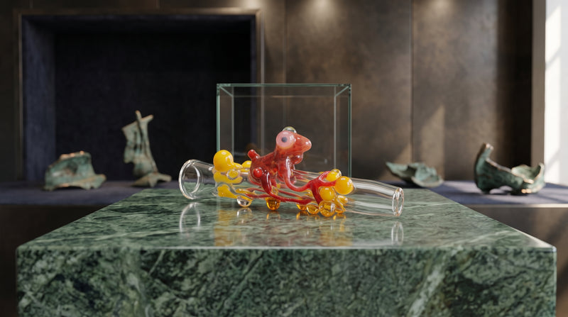Product Highlight: Frog Chillum/One Hitter by Saramac Glass