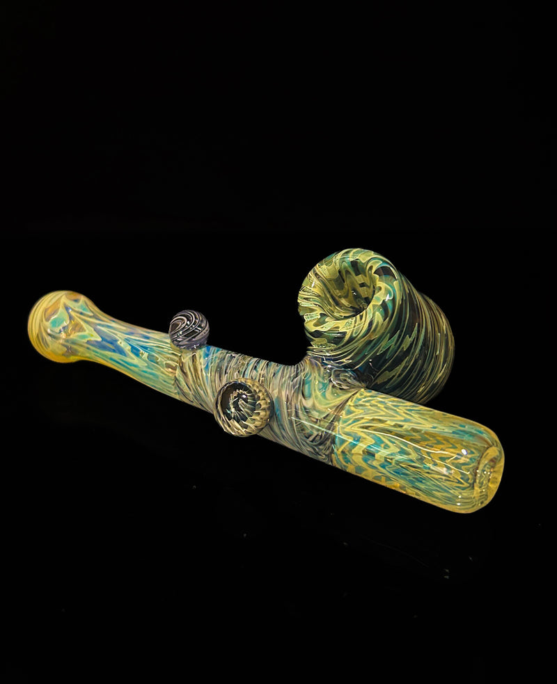 Fumed Sidecar Glass Hand Pipe
