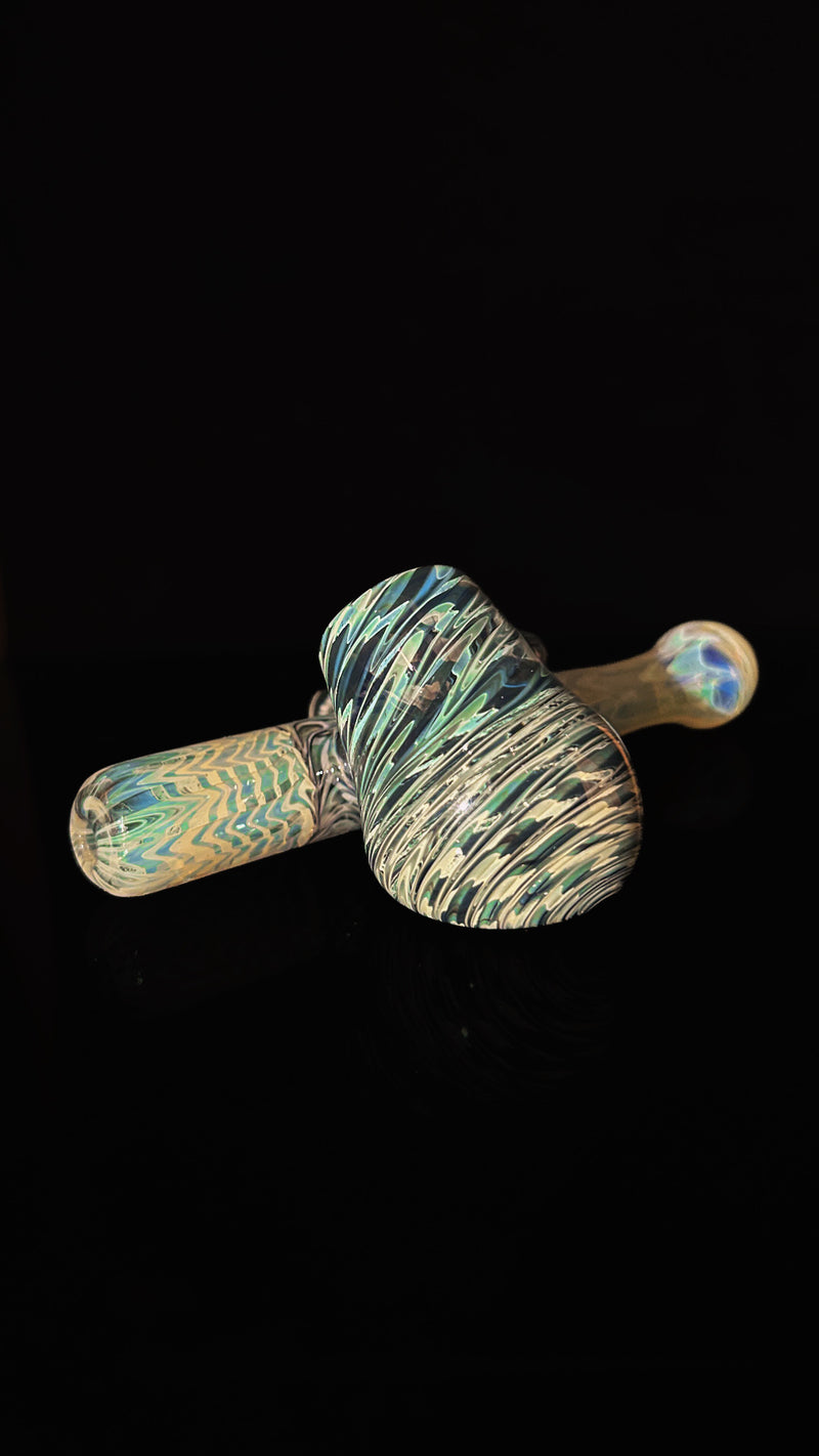 Fumed Sidecar Glass Hand Pipe
