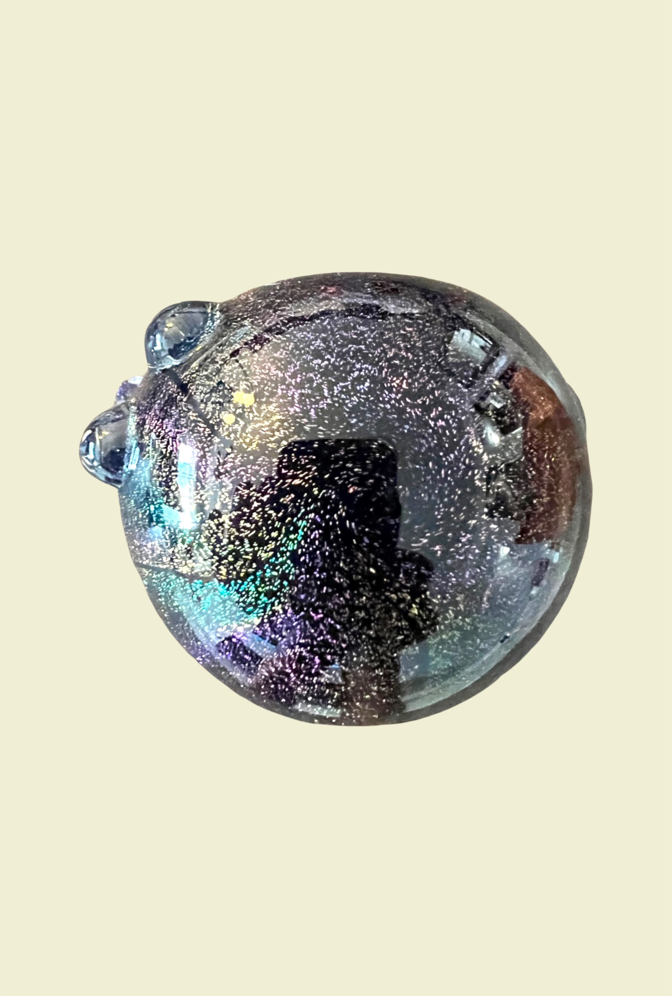 Green & Purple Crushed Opal Dichro Hand Pipe