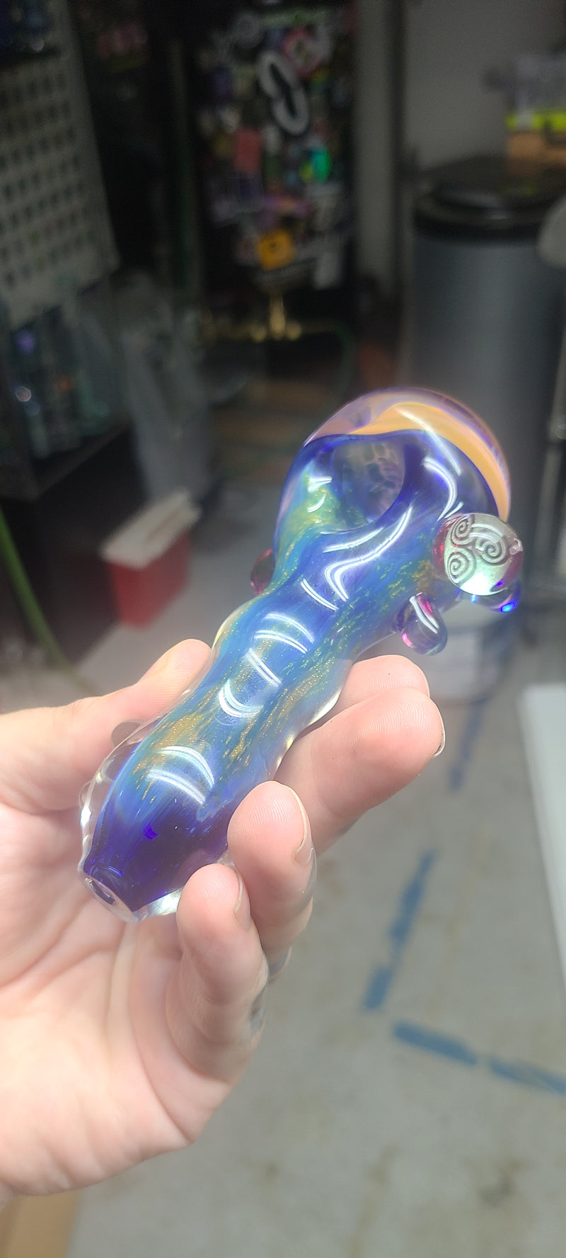 Galaxy Honeycomb Fumed Spoon Pipe