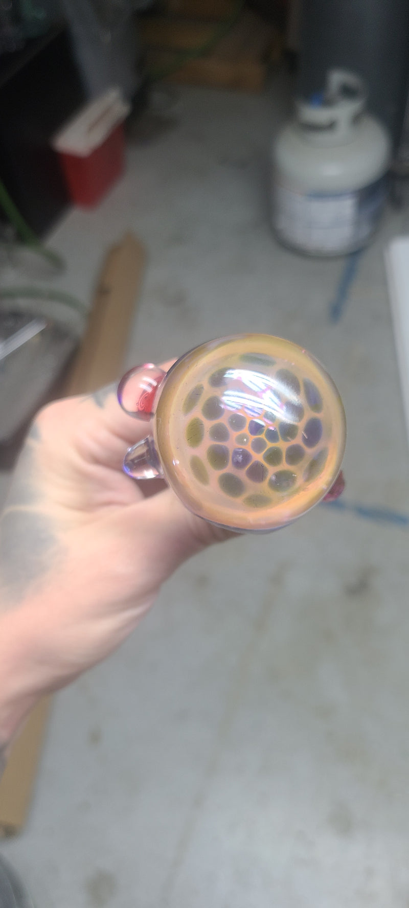 Galaxy Honeycomb Fumed Spoon Pipe