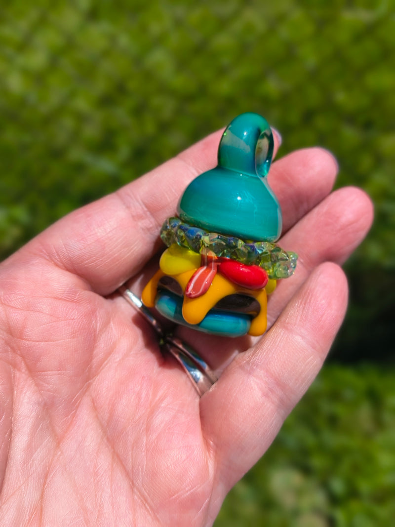 Glass Cheeseburger Pendant
