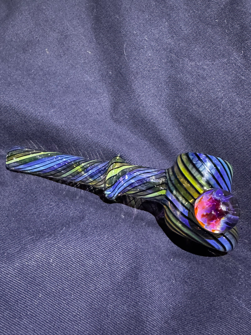 Gold & Silver Fumed Galaxy Hammer Pipe