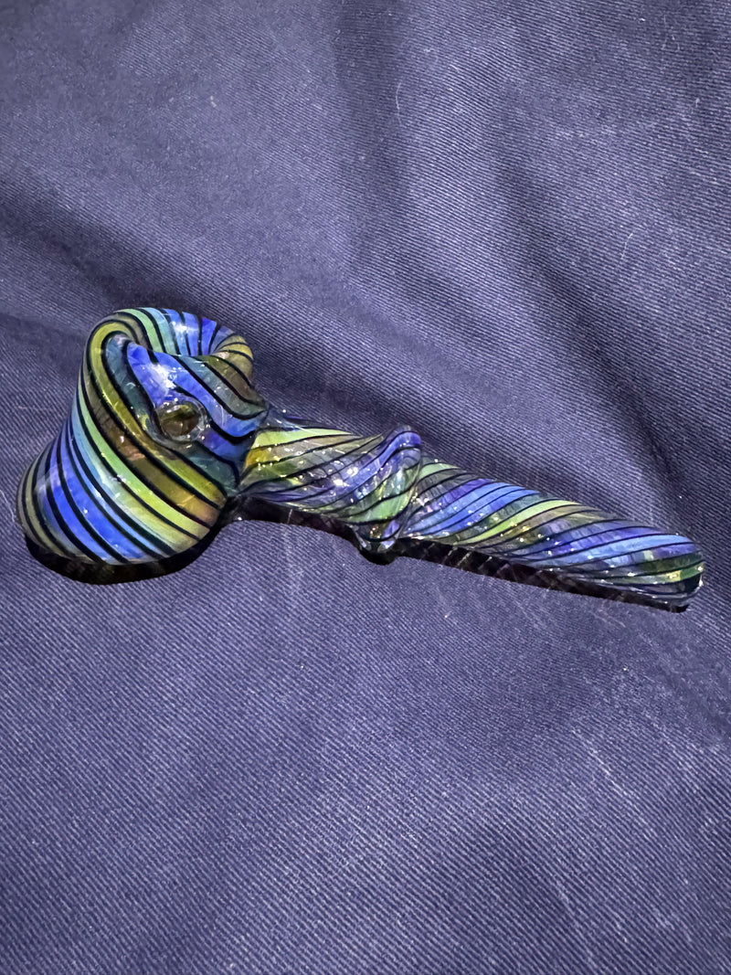 Gold & Silver Fumed Galaxy Hammer Pipe
