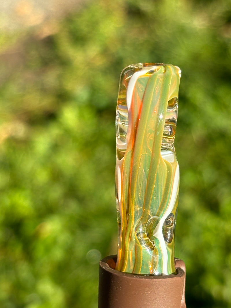 Pivot Top With Hidden Opal Donut White And Blue Carmel