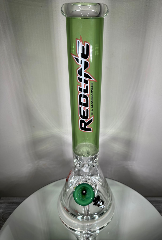 Load image into Gallery viewer, Redline Green Beaker Bong with Led
