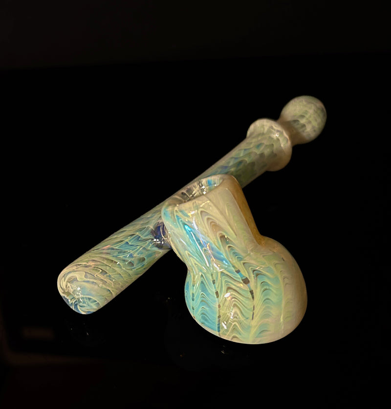 Silver Fumed Sidecar Glass Pipe