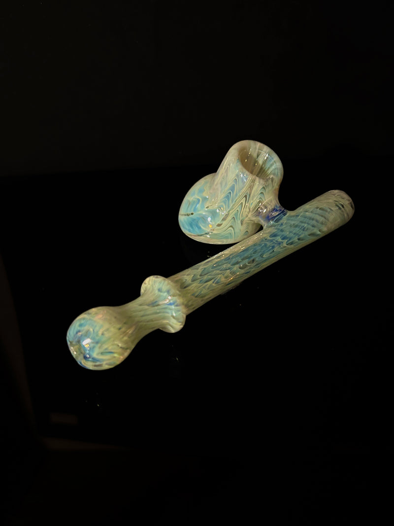 Silver Fumed Sidecar Glass Pipe