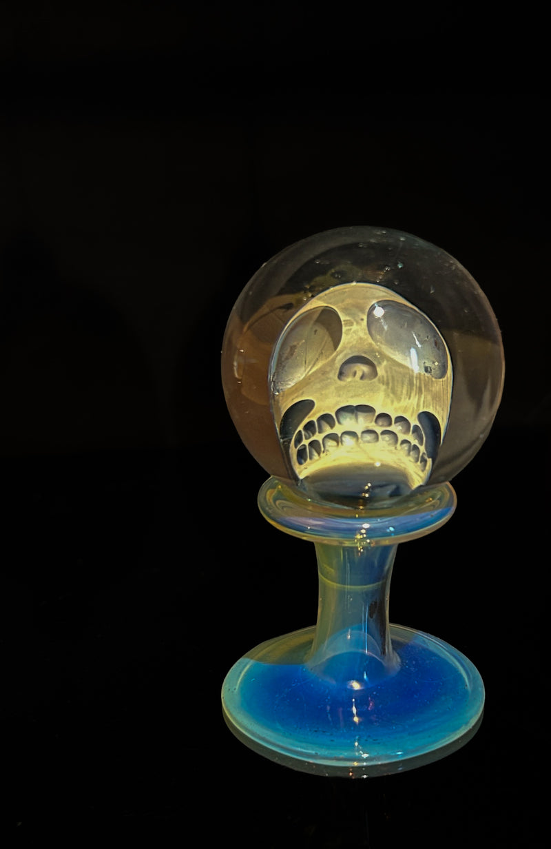 Silver Fumed Sidecar Glass Pipe