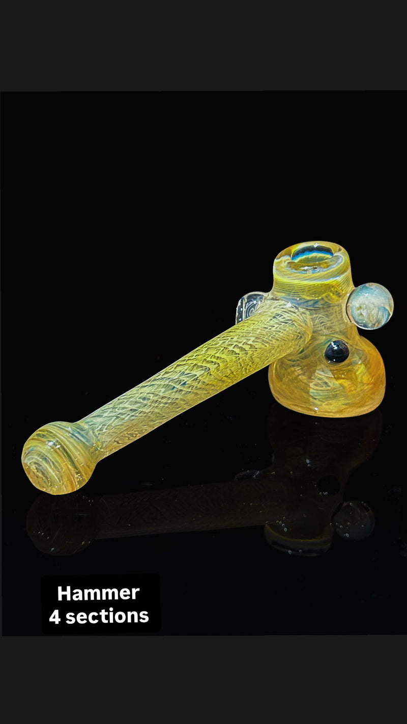 Silver Meets Gold Fumed Hammer Pipe