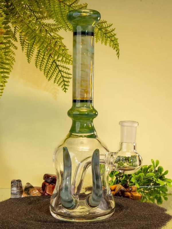 Silver Pine Green 14mm Colored Dab Rig