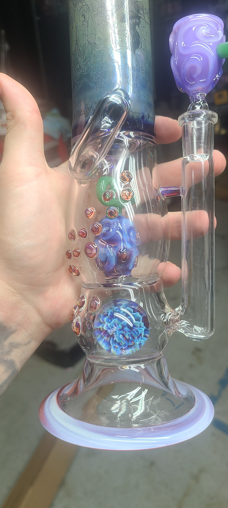 The Bath Is Ready" Laser-Etched Water Pipe