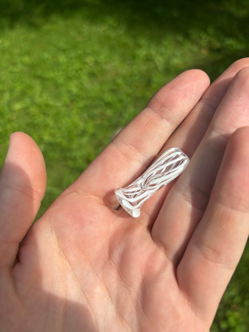 White Striped Peak Pivot Top