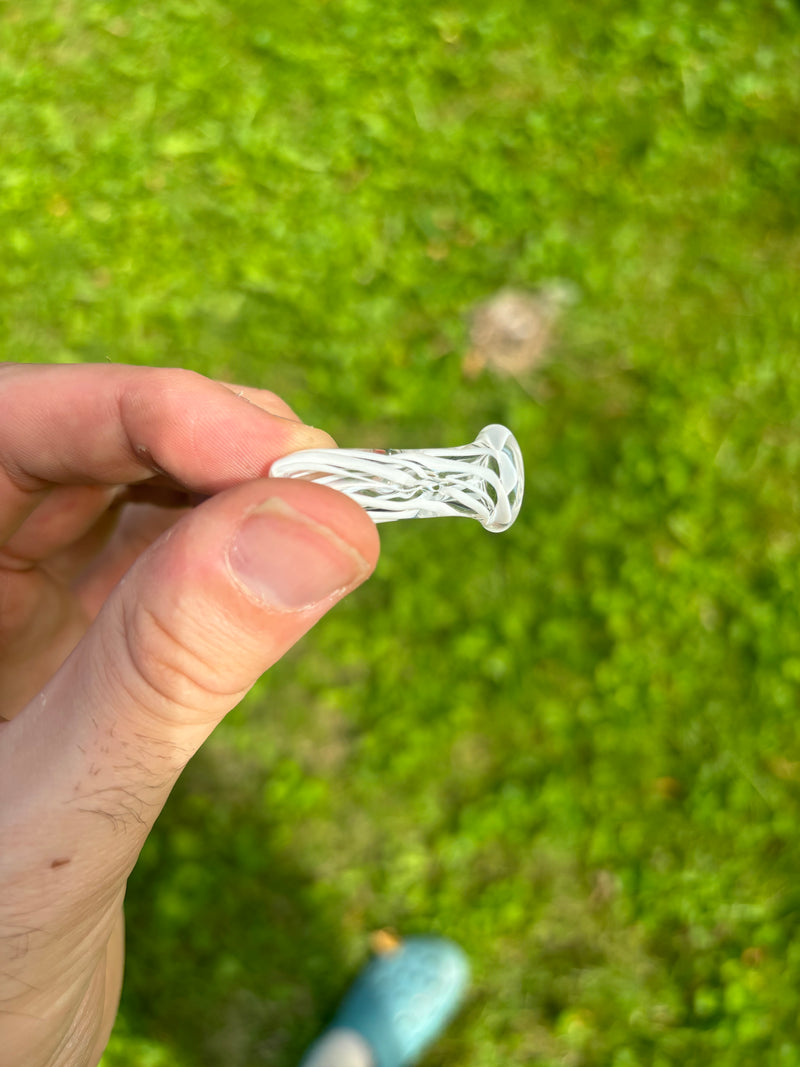 White Striped Peak Pivot Top