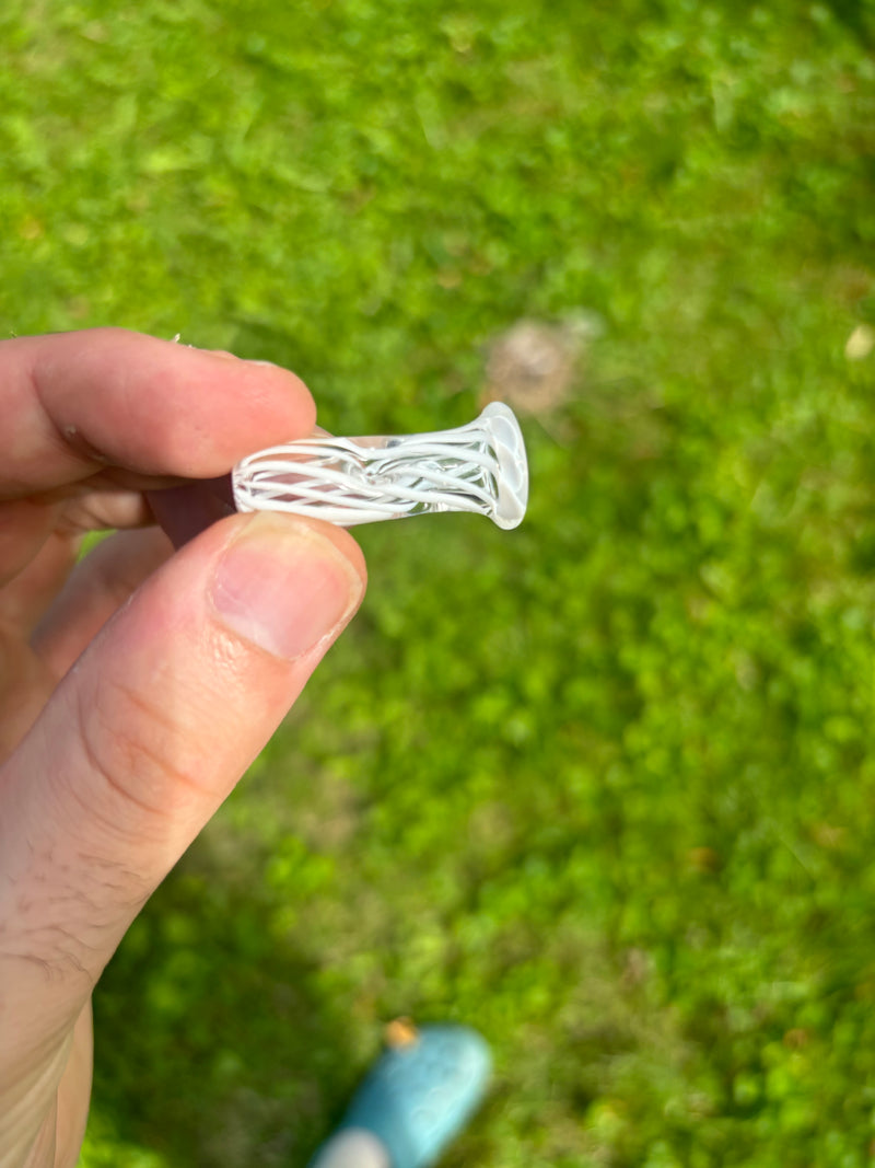 White Striped Peak Pivot Top