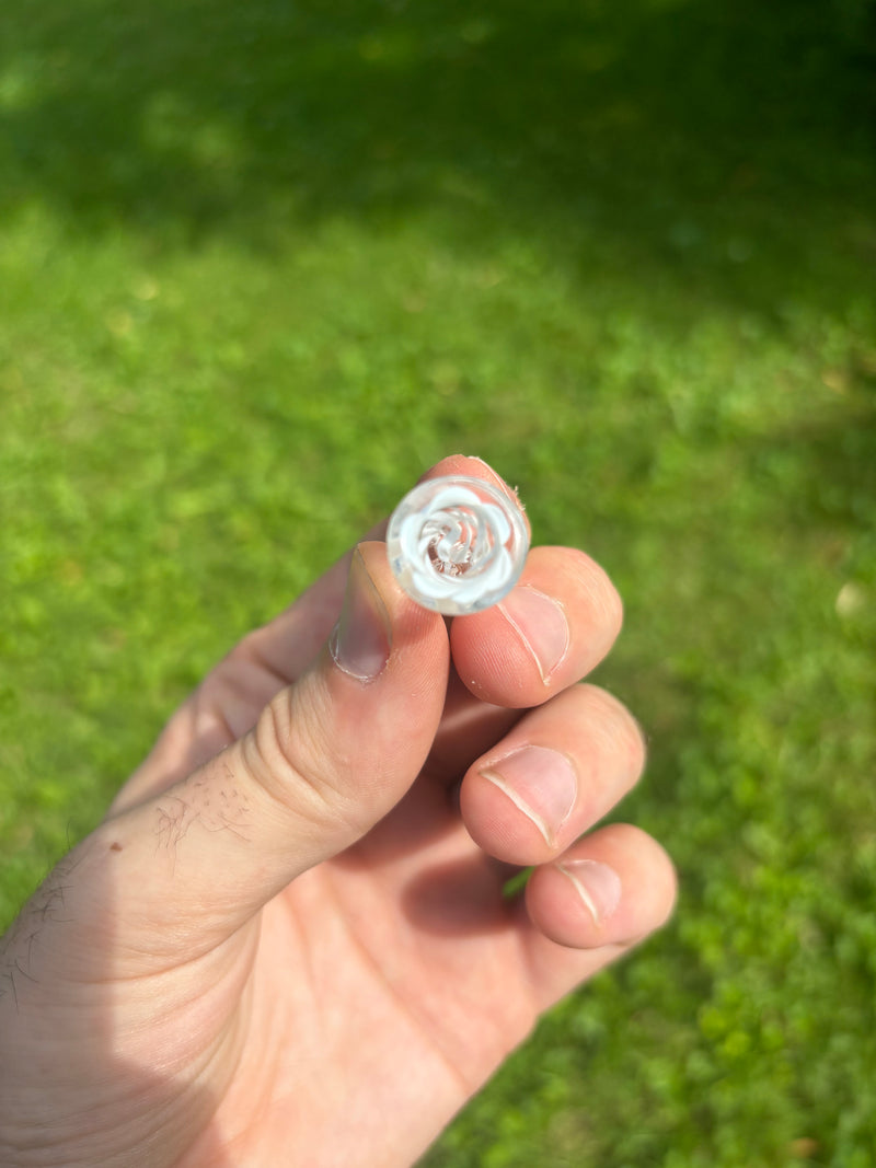 White Striped Peak Pivot Top