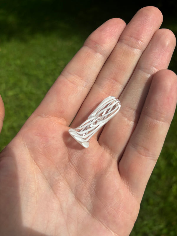 White Striped Peak Pivot Top