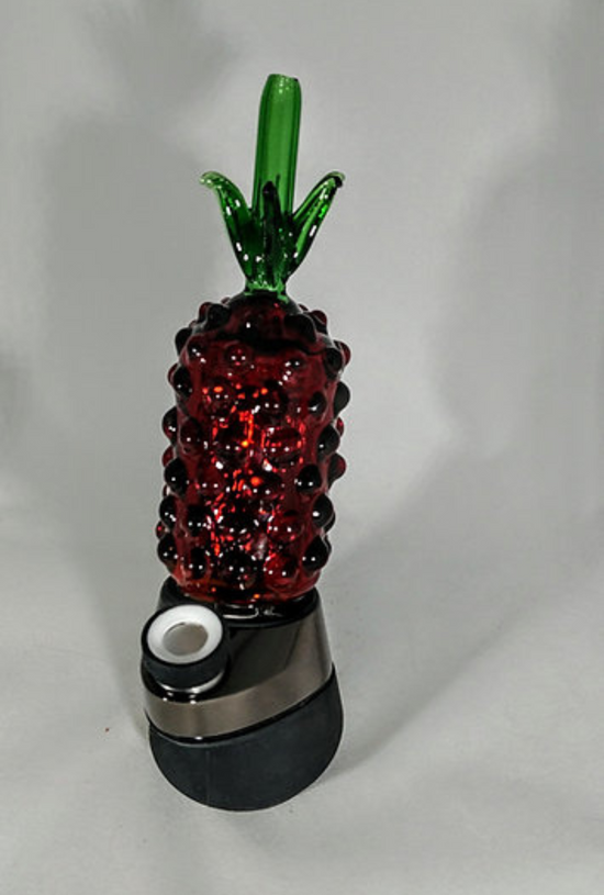 Amber Pineapple Puffco Attachment with LED