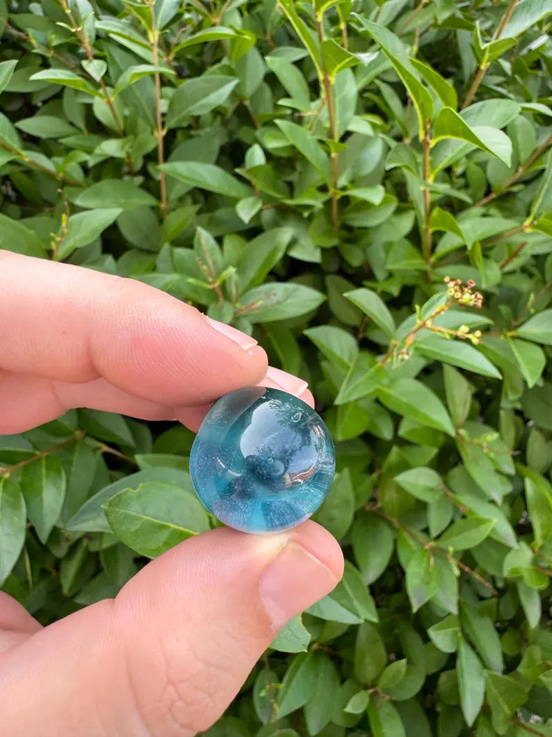 Early Aqua & Unobtainium Dot Marble