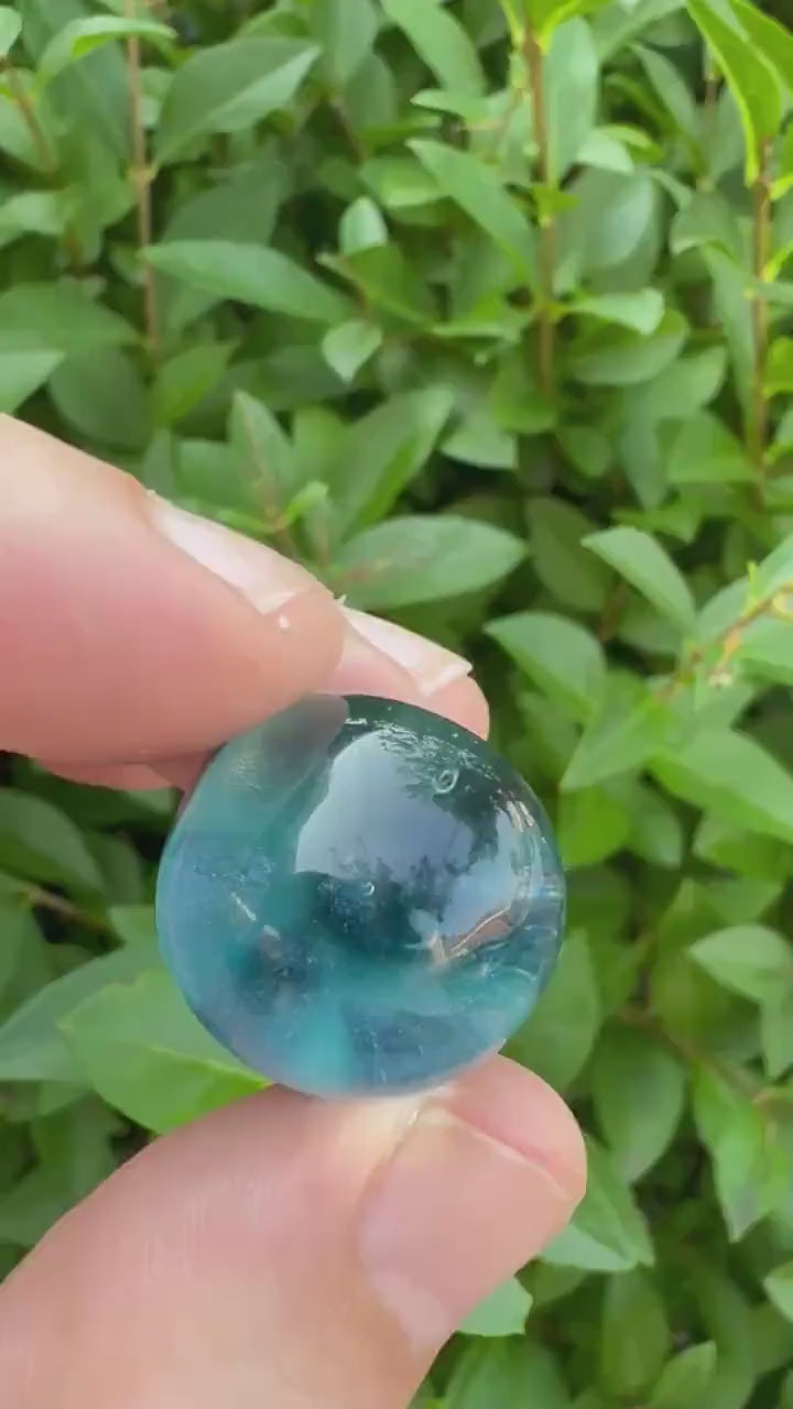 Early Aqua & Unobtainium Dot Marble